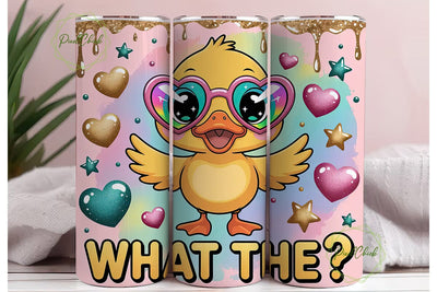 What The Duck? 20oz Tumbler Wrap Sublimation PixelChick 