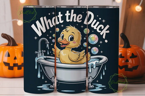 What the Duck 20oz Tumbler Wrap Sublimation PixelChick 
