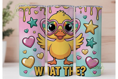 What The Duck? 20oz Tumbler Wrap Sublimation PixelChick 