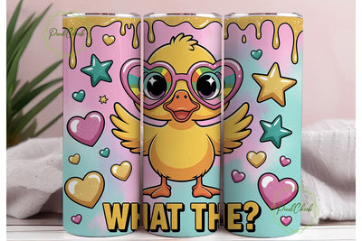 What The Duck? 20oz Tumbler Wrap Sublimation PixelChick 