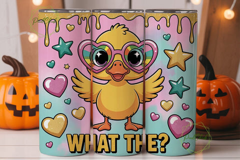 What The Duck? 20oz Tumbler Wrap Sublimation PixelChick 