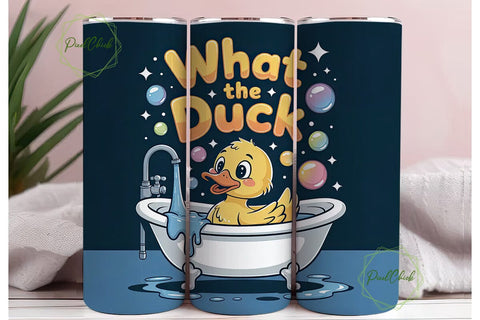 What the Duck 20oz Tumbler Wrap Sublimation PixelChick 