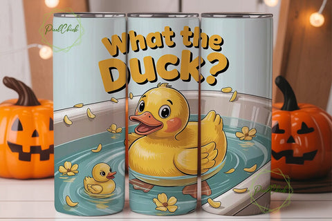 What the Duck? 20oz Tumbler Wrap Sublimation PixelChick 