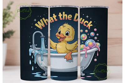 What the Duck 20oz Tumbler Wrap Sublimation PixelChick 