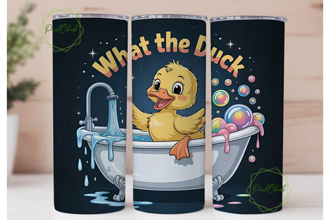 What the Duck 20oz Tumbler Wrap Sublimation PixelChick 