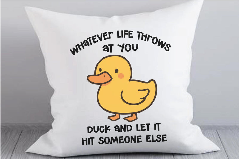 Whatever Life Throws at You Duck SVG PNG DXF EPS Cut File - Cricut & Silhouette Design SVG So Fontsy VIP Design Shop 