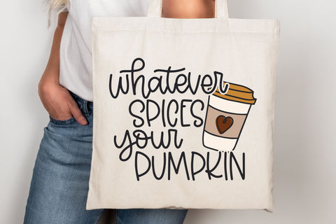 Whatever Spices Your Pumpkin SVG for Cricut, Pumpkin Spice Coffee PNG for Stickers, Sublimation, TShirts, & More, Cute Fall SVG SVG Designing Digitals 