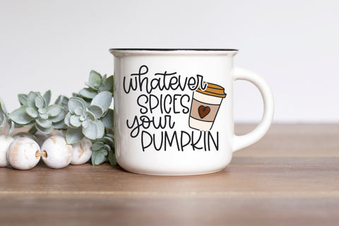 Whatever Spices Your Pumpkin SVG for Cricut, Pumpkin Spice Coffee PNG for Stickers, Sublimation, TShirts, & More, Cute Fall SVG SVG Designing Digitals 