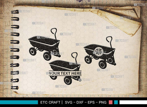 Wheelbarrow Monogram, Wheelbarrow Silhouette, Wheelbarrow SVG, Gardening Tool Svg, Farming Tool Svg, SB00566 SVG ETC Craft 