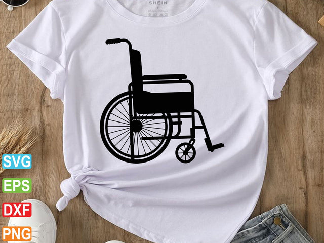 Wheelchair Svg, Wheelchair Silhouette, Wheelchair clipart, Handicap Cut File SVG Creativeart88 