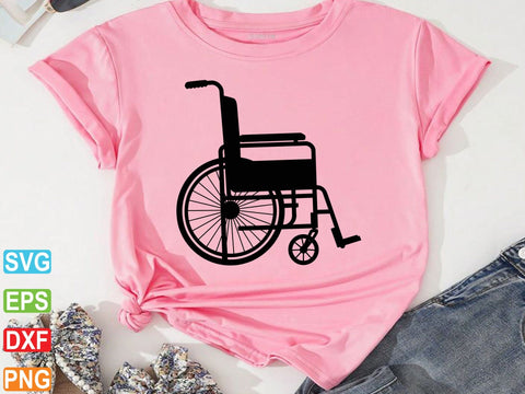 Wheelchair Svg, Wheelchair Silhouette, Wheelchair clipart, Handicap Cut File SVG Creativeart88 