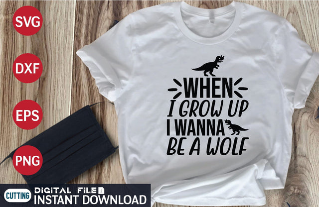 When I grow up I wanna be a wolf svg SVG designer krishna 
