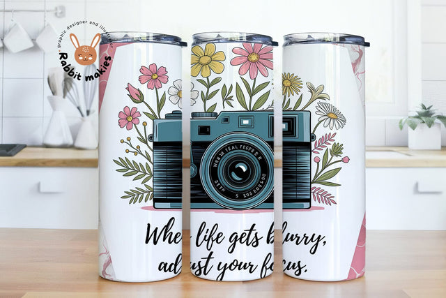 When Life Gets Blurry Adjust Your Focus 20oz Skinny Tumbler Sublimation Designs Sublimation Rabbitmakies 