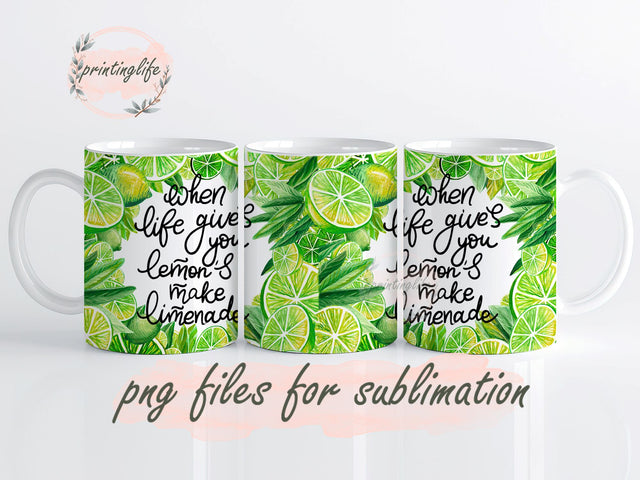 When life gives you limes make limeage Mug Wrap Design, Instant Digital Design Download Mug Wrap Design, Mug Design PNG Sublimation PrintingLife 