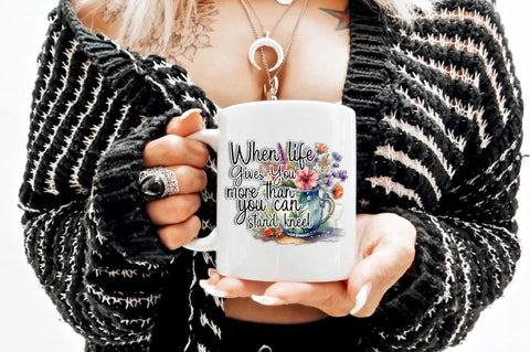 When Life Gives You More Than You Can Stand Kneel PNG - Dandelion Png, Inspiration Quote Png, Christian Sublimation Designs Downloads Sublimation Jagonath Roy 