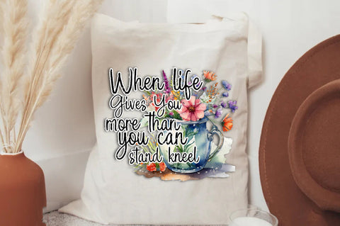 When Life Gives You More Than You Can Stand Kneel PNG - Dandelion Png, Inspiration Quote Png, Christian Sublimation Designs Downloads Sublimation Jagonath Roy 