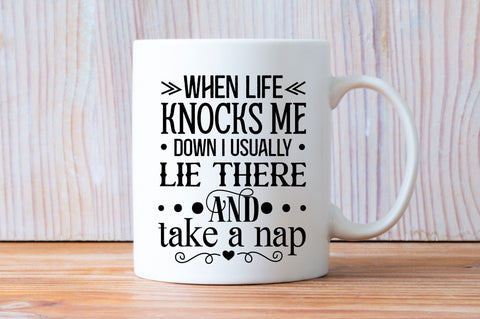 When life knocks me down Svg Design SVG Regulrcrative 
