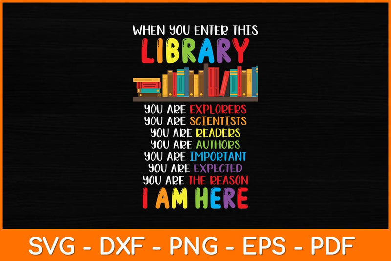When You Enter This Library School Librarian Svg File - So Fontsy