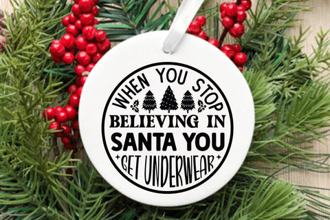 When you stop believing in santa you get underwear SVG Angelina750 