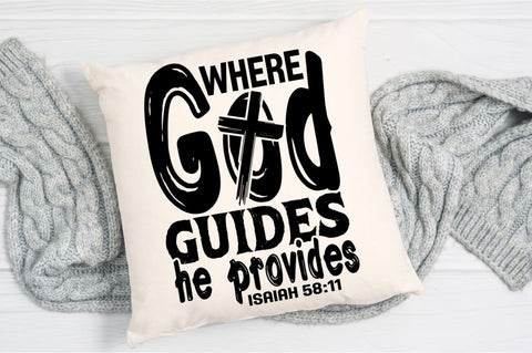 Where God guides he provides SVG, God SVG, Christian Cross SVG, Retro Christian SVG, Bible Verse SVG, Jesus SVG Design SVG Regulrcrative 
