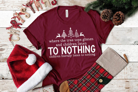 Where Tree Tops Glisten I Christmas Teacher Shirt SVG SVG Happy Printables Club 