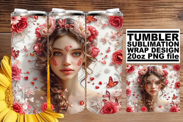 Whimsical 20oz Tumbler Wrap Creations Sublimation afrosvg 