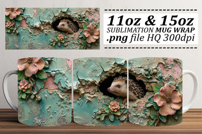 Whimsical 3D Animal Art on Sublimation Cups Sublimation afrosvg 