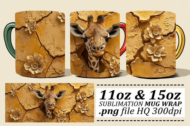 Whimsical 3D Animal Mug Collection for Sublimation Cups Sublimation afrosvg 