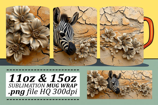 Whimsical 3D Animal Prints on Sublimation Mugs Sublimation afrosvg 