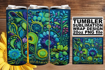 Whimsical 3D Delight: Tumbler Wrap Sublimation afrosvg 
