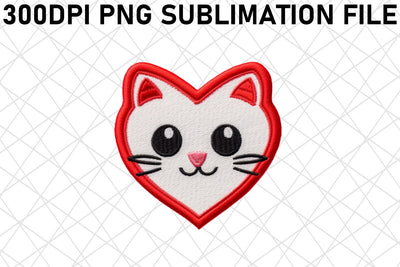 Whimsical 3D Heart Embroidery Design Sublimation afrosvg 