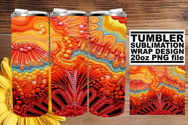 Whimsical 3D Patterns: Tumbler Artistry Sublimation afrosvg 