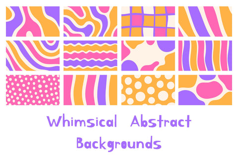 Whimsical Abstract Backgrounds Digital Pattern Rin Green 