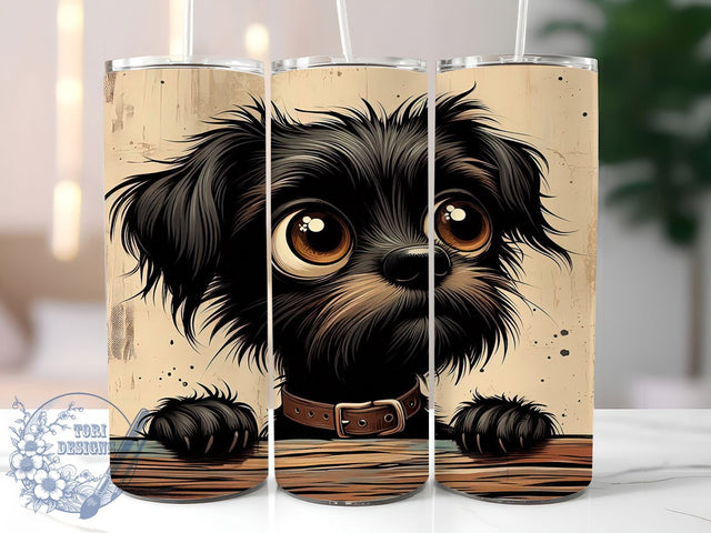 Whimsical Abstract Dog Tumbler, Whimsical Dog Art, Modern Dog Pattern, Artistic Pet Gift, Cute Puppy Design, Contemporary Dog Art, Playful Pet Tumbler Sublimation ToriDesigns 