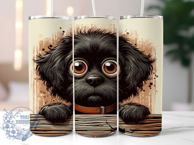 Whimsical Abstract Dog Tumbler, Whimsical Dog Art, Modern Dog Pattern, Artistic Pet Gift, Cute Puppy Design, Contemporary Dog Art, Playful Pet Tumbler Sublimation ToriDesigns 