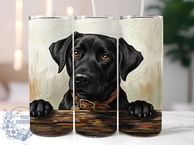 Whimsical Abstract Dog Tumbler, Whimsical Dog Art, Modern Dog Pattern, Artistic Pet Gift, Cute Puppy Design, Contemporary Dog Art, Playful Pet Tumbler Sublimation ToriDesigns 