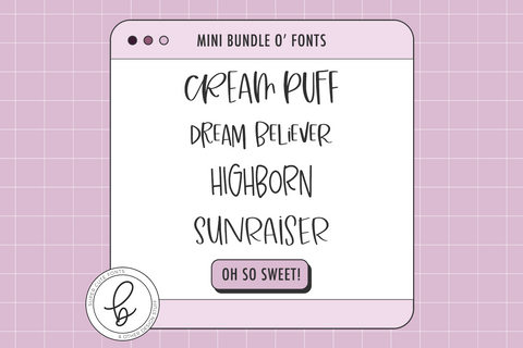 Whimsical All Caps Font Mini Bundle Font Beck McCormick 