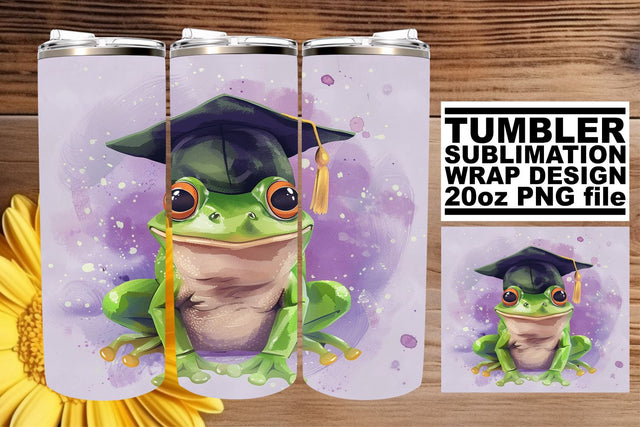 Whimsical Animal Graduation Tumbler - 20oz Sublimation Pattern Sublimation afrosvg 
