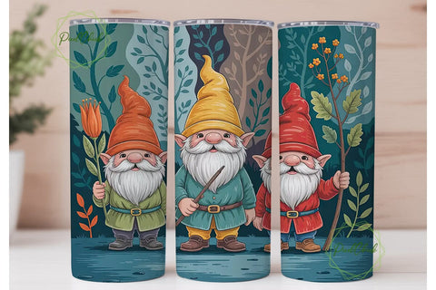 Whimsical Autumn Gnomes 20oz Tumbler Sublimation PixelChick 