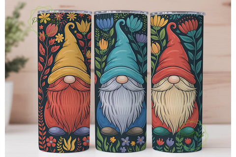 Whimsical Autumn Gnomes 20oz Tumbler Sublimation PixelChick 