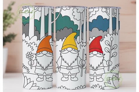 Whimsical Autumn Gnomes 20oz Tumbler Sublimation PixelChick 