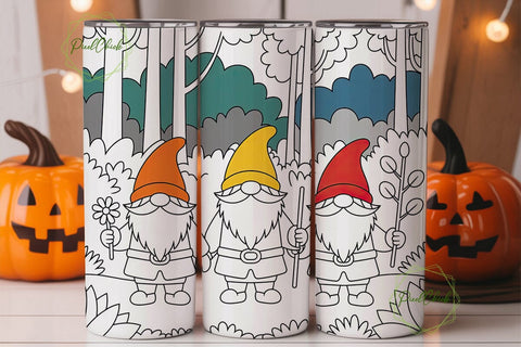Whimsical Autumn Gnomes 20oz Tumbler Sublimation PixelChick 