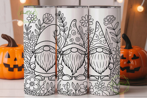 Whimsical Autumn Gnomes 20oz Tumbler Sublimation PixelChick 