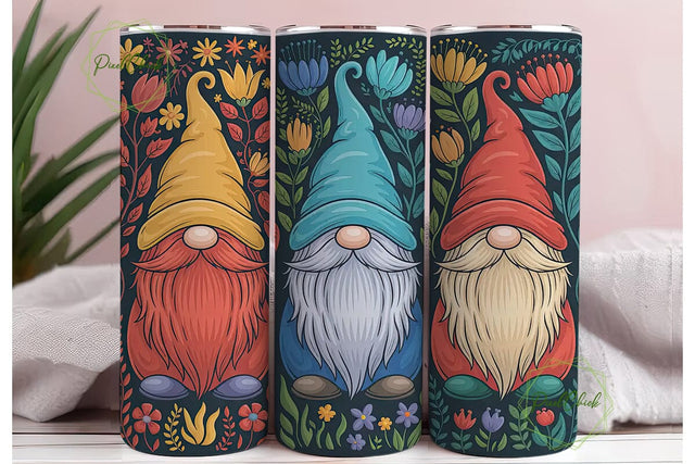 Whimsical Autumn Gnomes 20oz Tumbler Sublimation PixelChick 