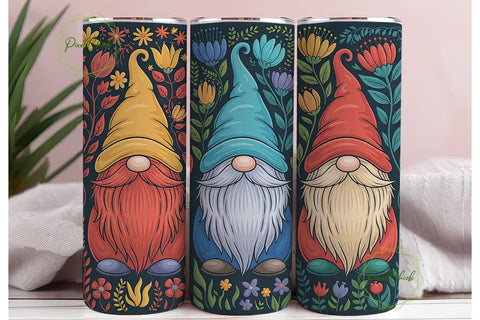Whimsical Autumn Gnomes 20oz Tumbler Sublimation PixelChick 