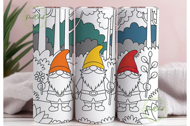 Whimsical Autumn Gnomes 20oz Tumbler Sublimation PixelChick 