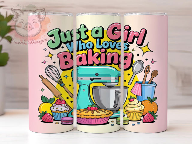 Whimsical Baking Lover Tumbler, Magical Snacks Pattern, Cute Baking Design, 20Oz Sublimation Wrap, Whimsical Kitchen Art, Sweet Treat Texture, Tumbler Sublimation Sublimation Lara' s Designs 