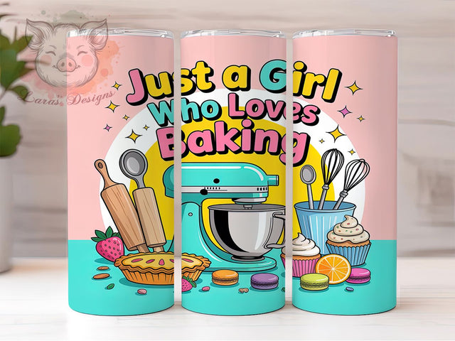 Whimsical Baking Lover Tumbler, Magical Snacks Pattern, Cute Baking Design, 20Oz Sublimation Wrap, Whimsical Kitchen Art, Sweet Treat Texture, Tumbler Sublimation Sublimation Lara' s Designs 