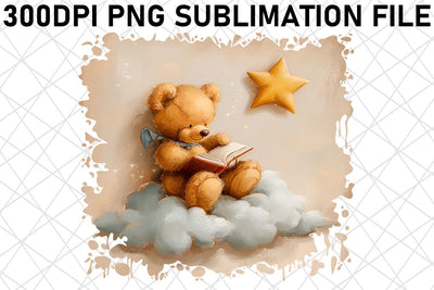 Whimsical Bear Watercolor Art Set for Creative Crafting Projects Sublimation afrosvg 
