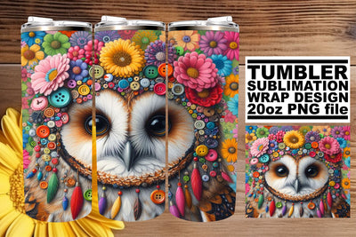 Whimsical Bird Owl Wrap: Dreamy Design Sublimation afrosvg 